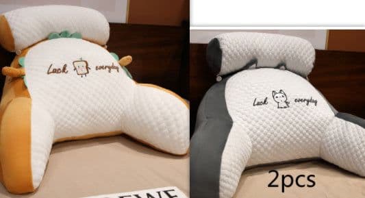 image-Sofa Fluffy Cushion Luncheon Pillow Triangle Reading Cushion Bedside Soft Large Backrest Lumbar Cushion Office Chair Cushion
