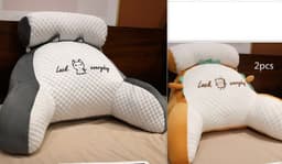 image-Sofa Fluffy Cushion Luncheon Pillow Triangle Reading Cushion Bedside Soft Large Backrest Lumbar Cushion Office Chair Cushion
