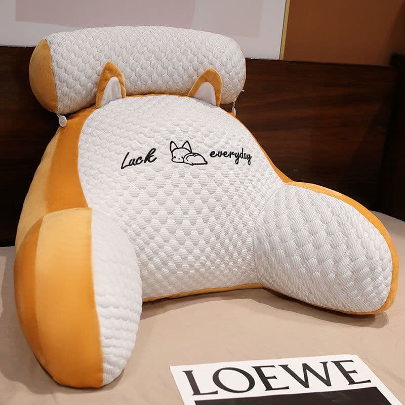 image-Sofa Fluffy Cushion Luncheon Pillow Triangle Reading Cushion Bedside Soft Large Backrest Lumbar Cushion Office Chair Cushion
