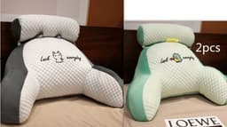 image-Sofa Fluffy Cushion Luncheon Pillow Triangle Reading Cushion Bedside Soft Large Backrest Lumbar Cushion Office Chair Cushion