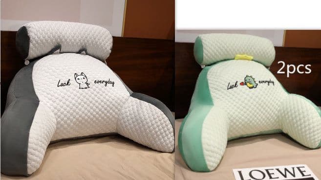 image-Sofa Fluffy Cushion Luncheon Pillow Triangle Reading Cushion Bedside Soft Large Backrest Lumbar Cushion Office Chair Cushion