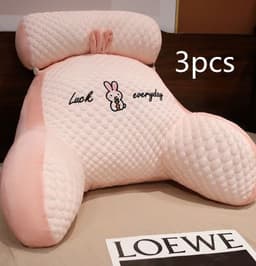 image-Sofa Fluffy Cushion Luncheon Pillow Triangle Reading Cushion Bedside Soft Large Backrest Lumbar Cushion Office Chair Cushion