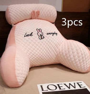 image-Sofa Fluffy Cushion Luncheon Pillow Triangle Reading Cushion Bedside Soft Large Backrest Lumbar Cushion Office Chair Cushion
