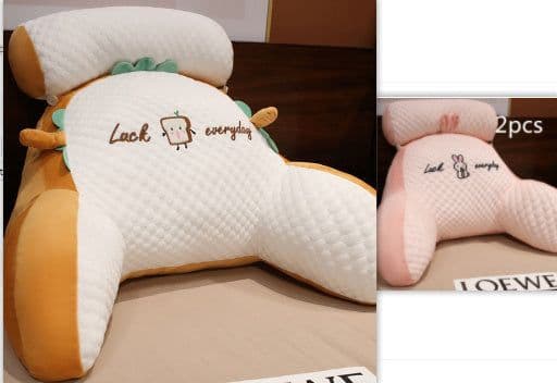 image-Sofa Fluffy Cushion Luncheon Pillow Triangle Reading Cushion Bedside Soft Large Backrest Lumbar Cushion Office Chair Cushion