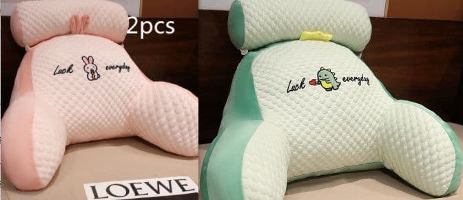 image-Sofa Fluffy Cushion Luncheon Pillow Triangle Reading Cushion Bedside Soft Large Backrest Lumbar Cushion Office Chair Cushion