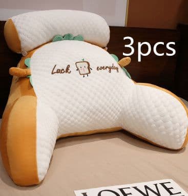 image-Sofa Fluffy Cushion Luncheon Pillow Triangle Reading Cushion Bedside Soft Large Backrest Lumbar Cushion Office Chair Cushion