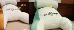 image-Sofa Fluffy Cushion Luncheon Pillow Triangle Reading Cushion Bedside Soft Large Backrest Lumbar Cushion Office Chair Cushion