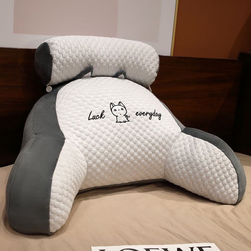 image-Sofa Fluffy Cushion Luncheon Pillow Triangle Reading Cushion Bedside Soft Large Backrest Lumbar Cushion Office Chair Cushion