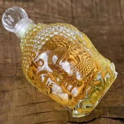 image-Buddha Head Wine Bottle Glass Wine Bottle Bubble Wine Glass Bottle