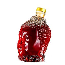 image-Buddha Head Wine Bottle Glass Wine Bottle Bubble Wine Glass Bottle
