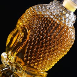 image-Buddha Head Wine Bottle Glass Wine Bottle Bubble Wine Glass Bottle