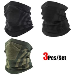 image-3Pcs/Set Unisex Winter Warm Skiing Mask Elastic Breathable Outdoor Sports Running Fishing Multi-Functional Neck Warmer Headscarf