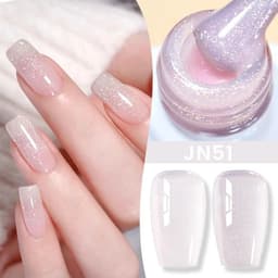 image-BORN PRETTY Milky White Jelly Nude Gel Nail Polish 10ml White Translucent Soak Off Gel Vernis Semi Permanent Need UV Light Cure