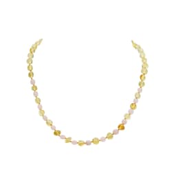 image-Collier “Amour et Lumière” en Quartz Rose et Ambre