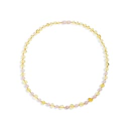 image-Collier “Amour et Lumière” en Quartz Rose et Ambre