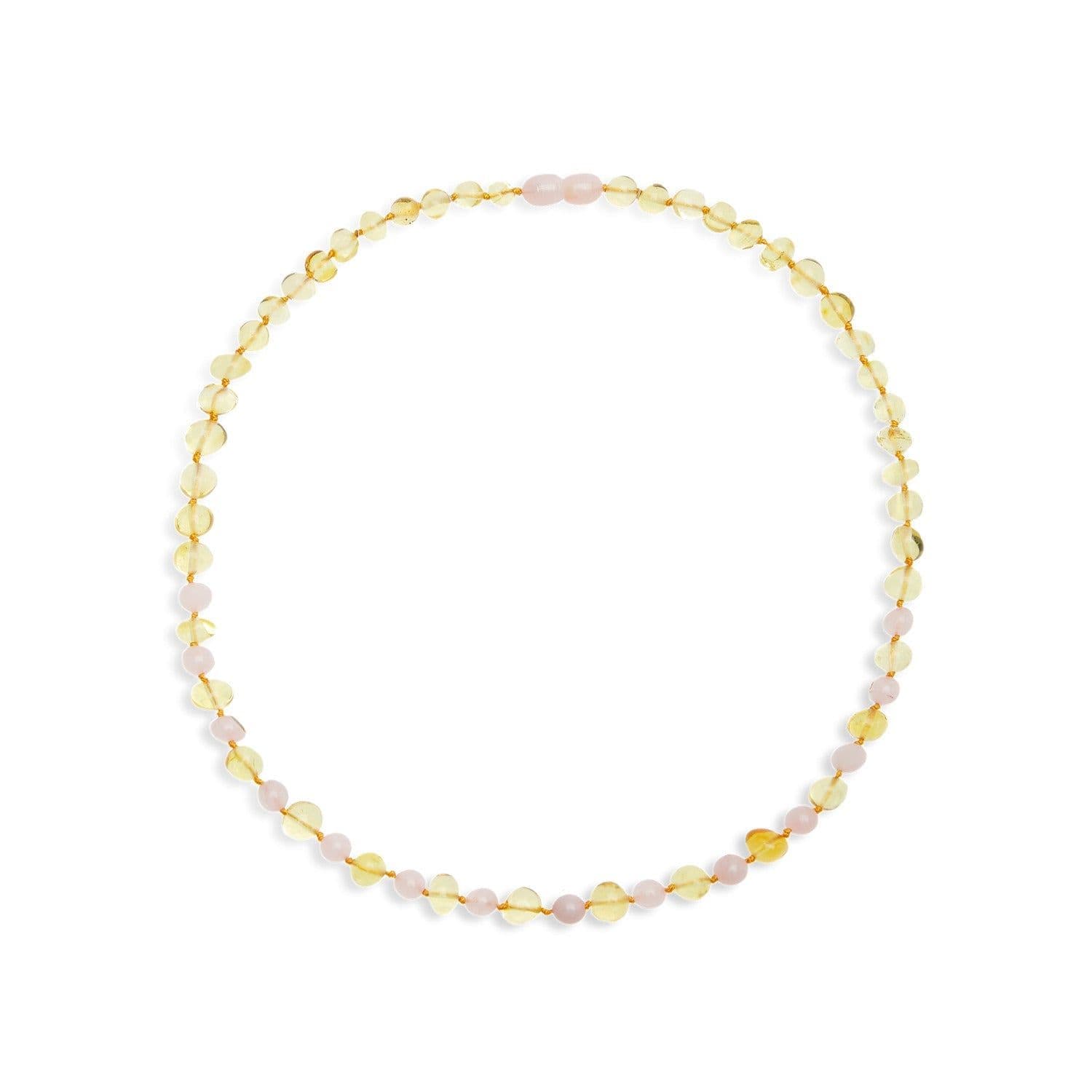 image-Collier “Amour et Lumière” en Quartz Rose et Ambre