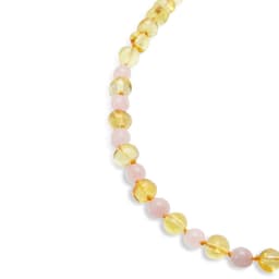 image-Collier “Amour et Lumière” en Quartz Rose et Ambre