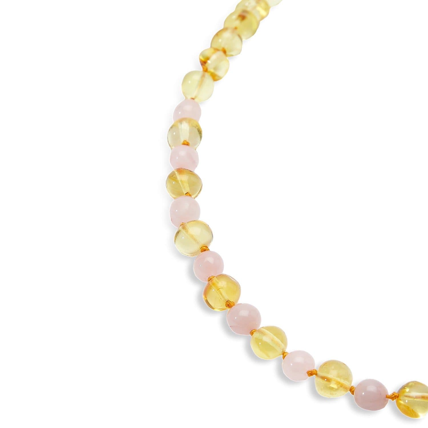 image-Collier “Amour et Lumière” en Quartz Rose et Ambre
