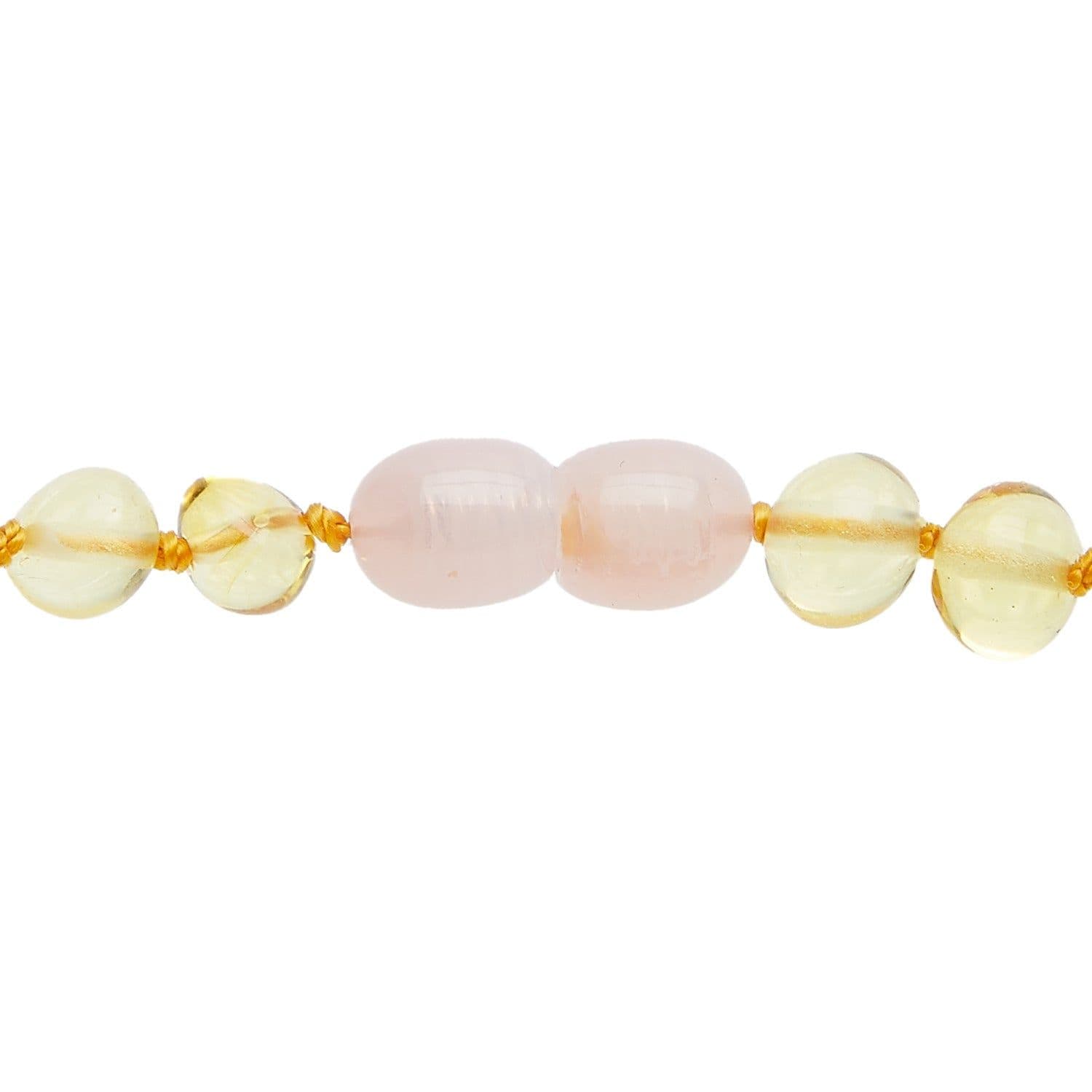 image-Collier “Amour et Lumière” en Quartz Rose et Ambre