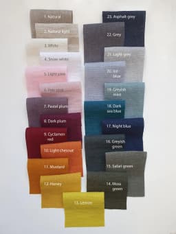 image-Set of linen samples (10 colors in one set)