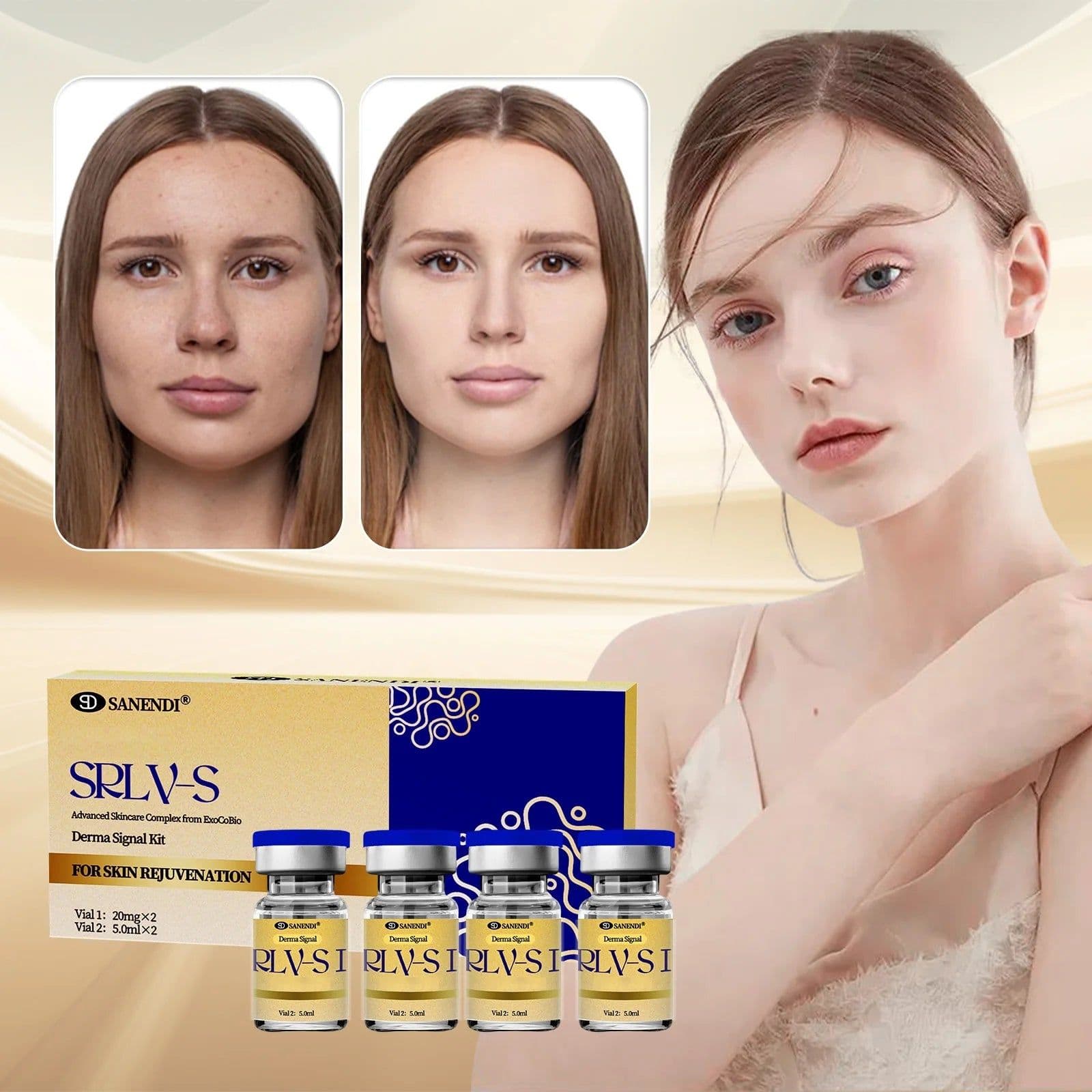 image-Exo Stem Cell Skin Booster with Hyaluronic Acid for Face Skin Advanced Complex Anti-Aging Whitening Booster Treatment