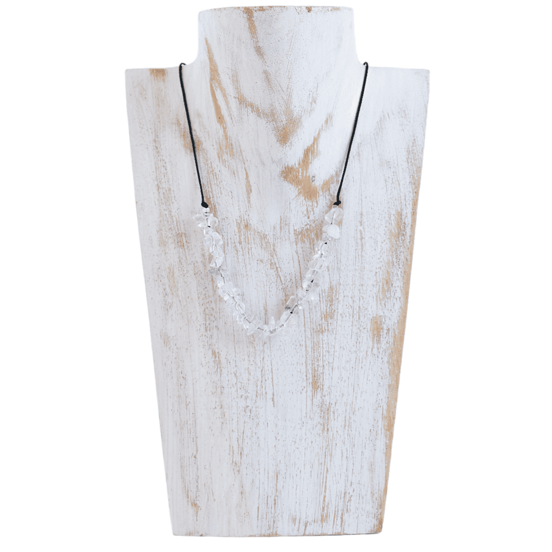 image-Collar con Cuarzo Cristal transparente, Piedra natural