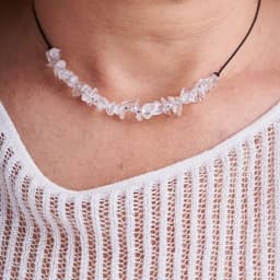 image-Collar con Cuarzo Cristal transparente, Piedra natural