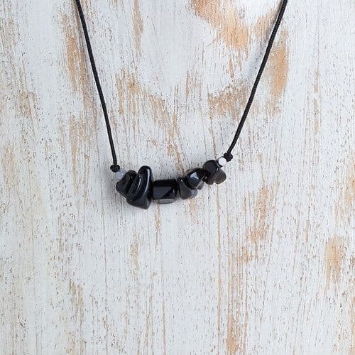 image-Collar con piedra de ónix, Piedra natural