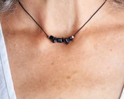 image-Collar con piedra de ónix, Piedra natural
