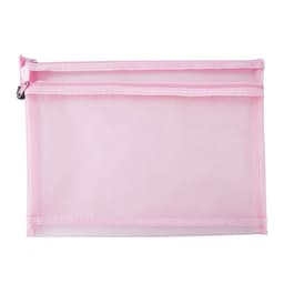 image-Transparent Waterproof Mesh Zipper Pouch Document Bag A4 Size File Folders for School Office Supplies Pencil Case Storage Bags