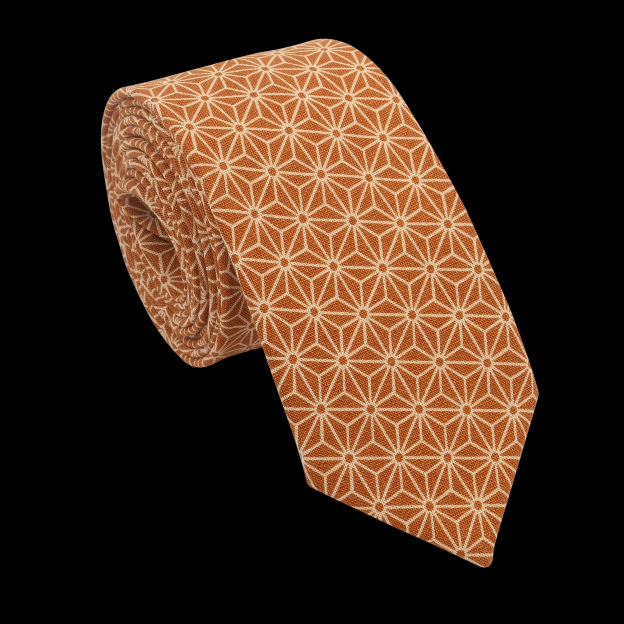 image-Terracotta Asanoha Japanese Tie