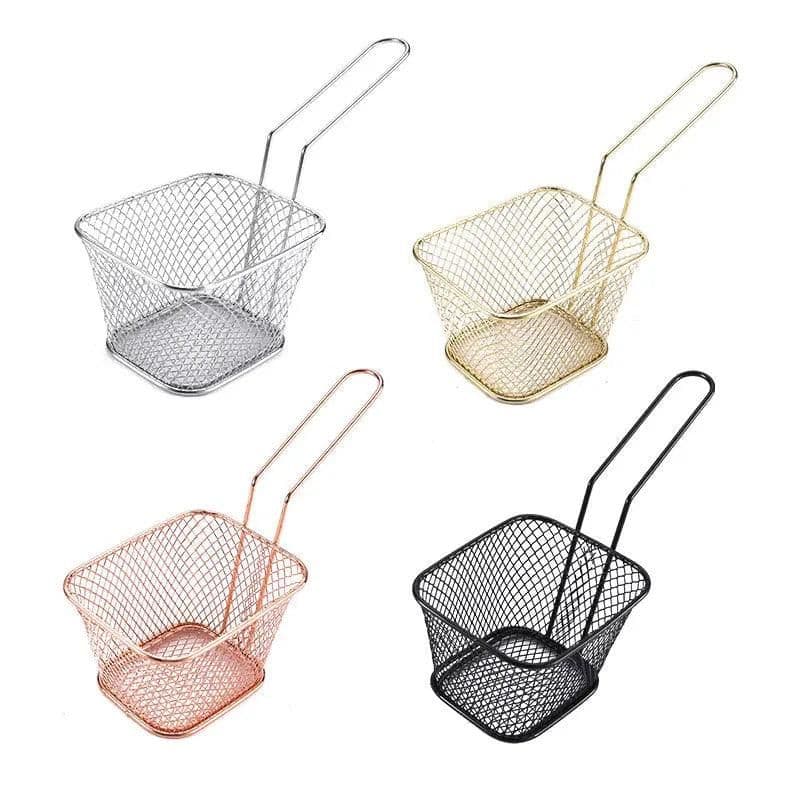 image-Crispy Keeper Plastic Rectangle Fry Serving Basket