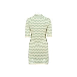 image-Light Weight Short Sleeve Button Up Cotton Knit Tennis Dress Green