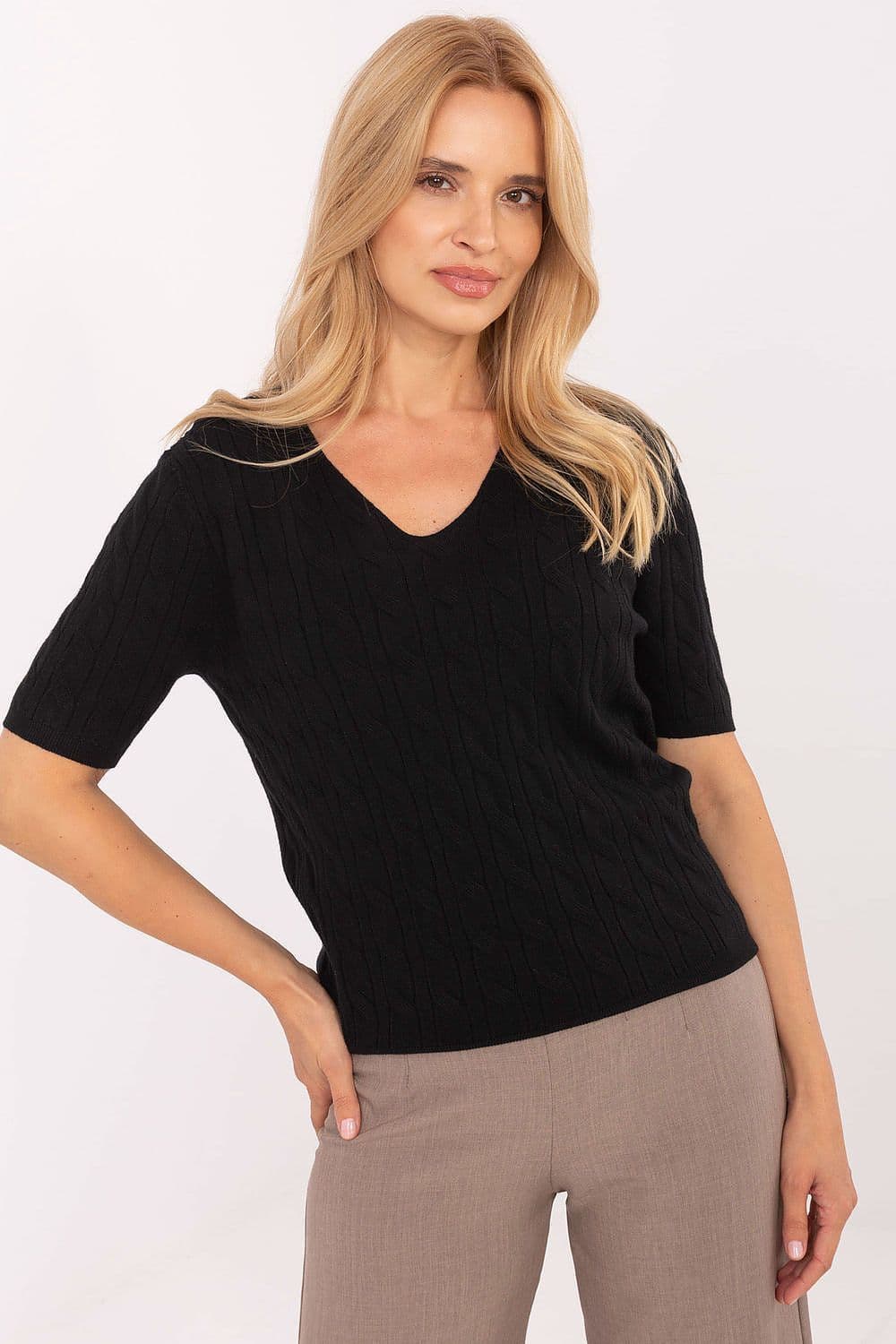 image-Short sleeve sweater Factory Price