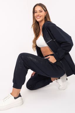 image-Women's Cotton Tracksuit Set with Hoodie