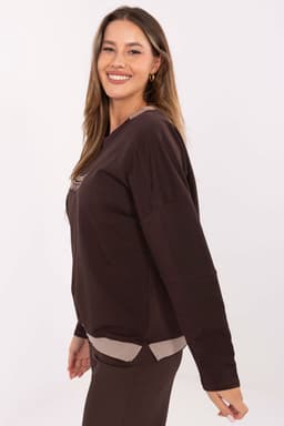 image-Women's Embroidered Sweatshirt Cotton Blend Casual