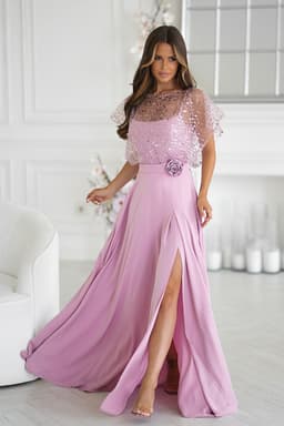 image-Long dress Bicotone