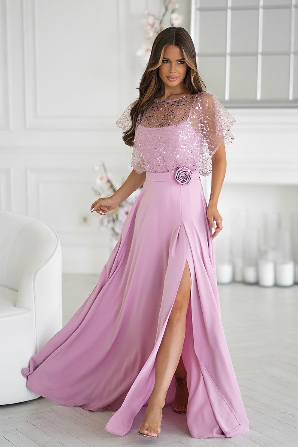 image-Long dress Bicotone