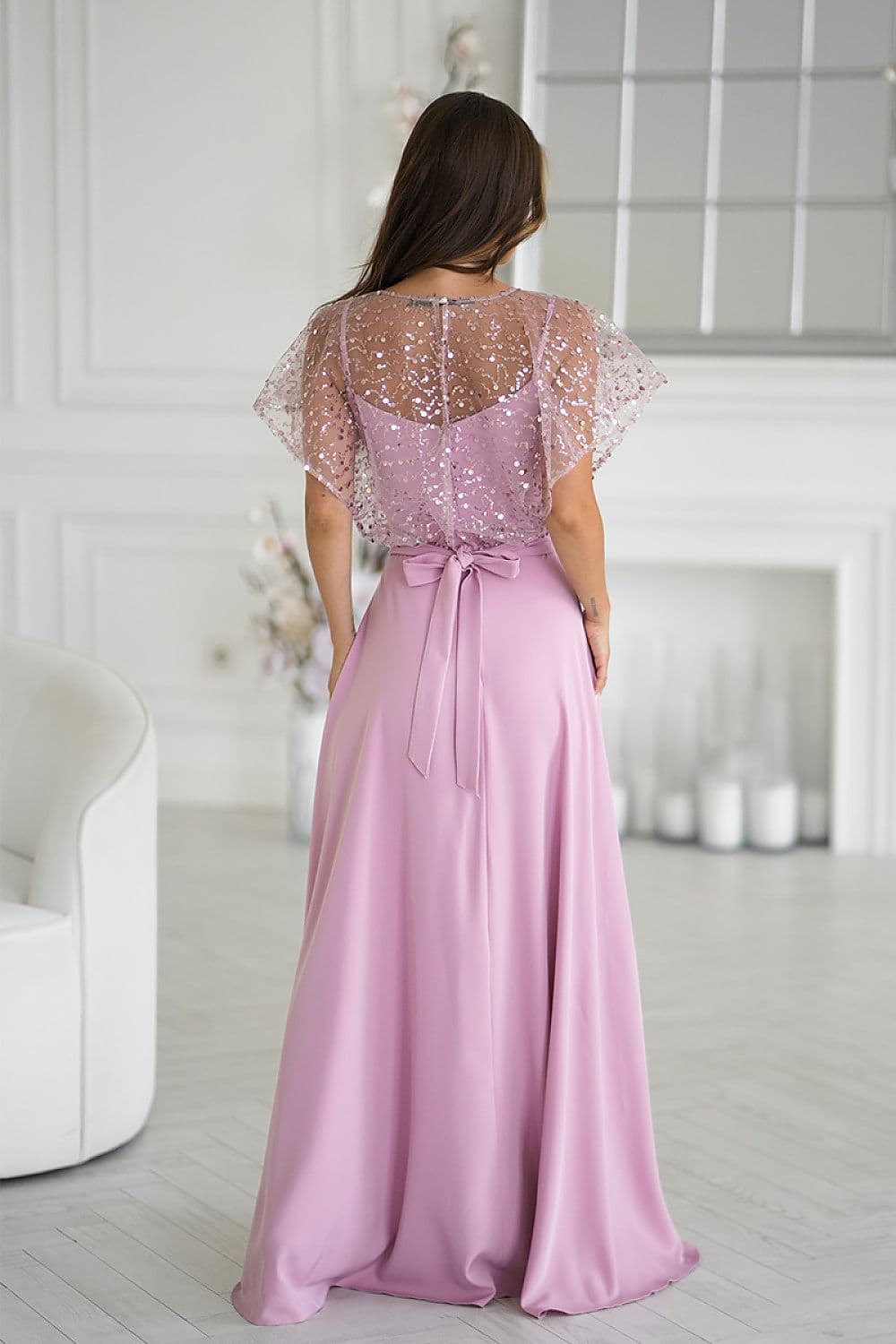 image-Long dress Bicotone