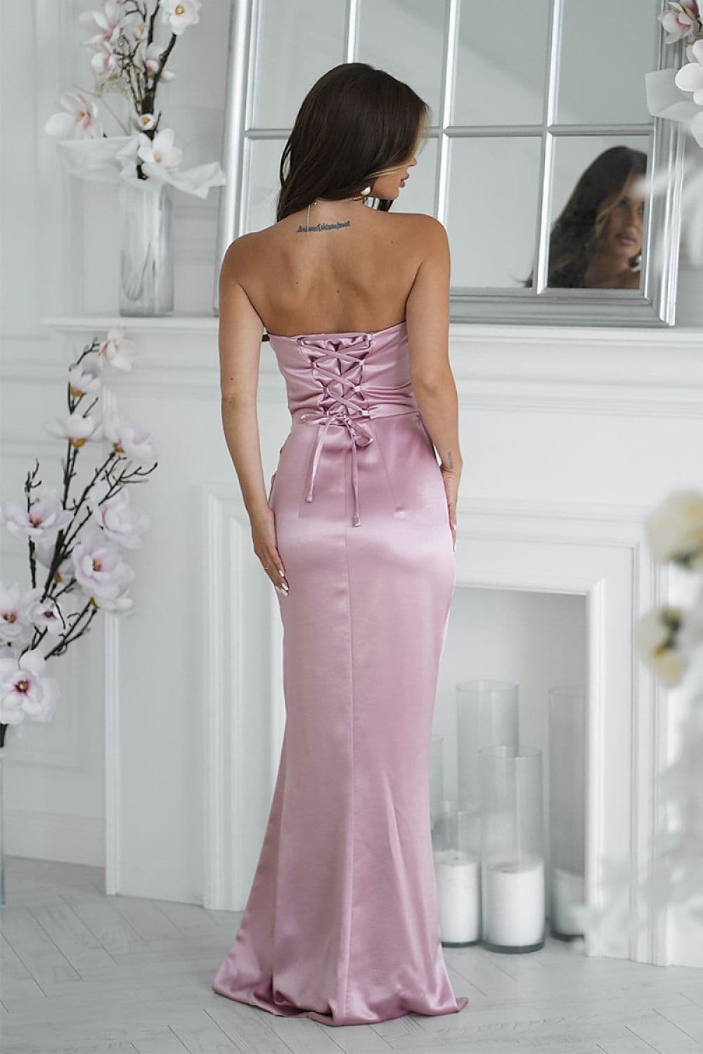 image-Long dress Bicotone