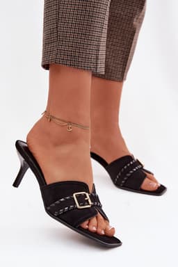 image-Heeled sandals Step in style
