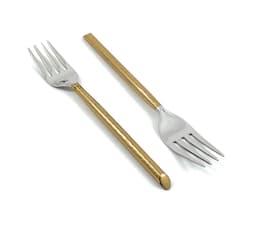 image-Vibhsa Golden Silverware Dinner Forks Set of 6