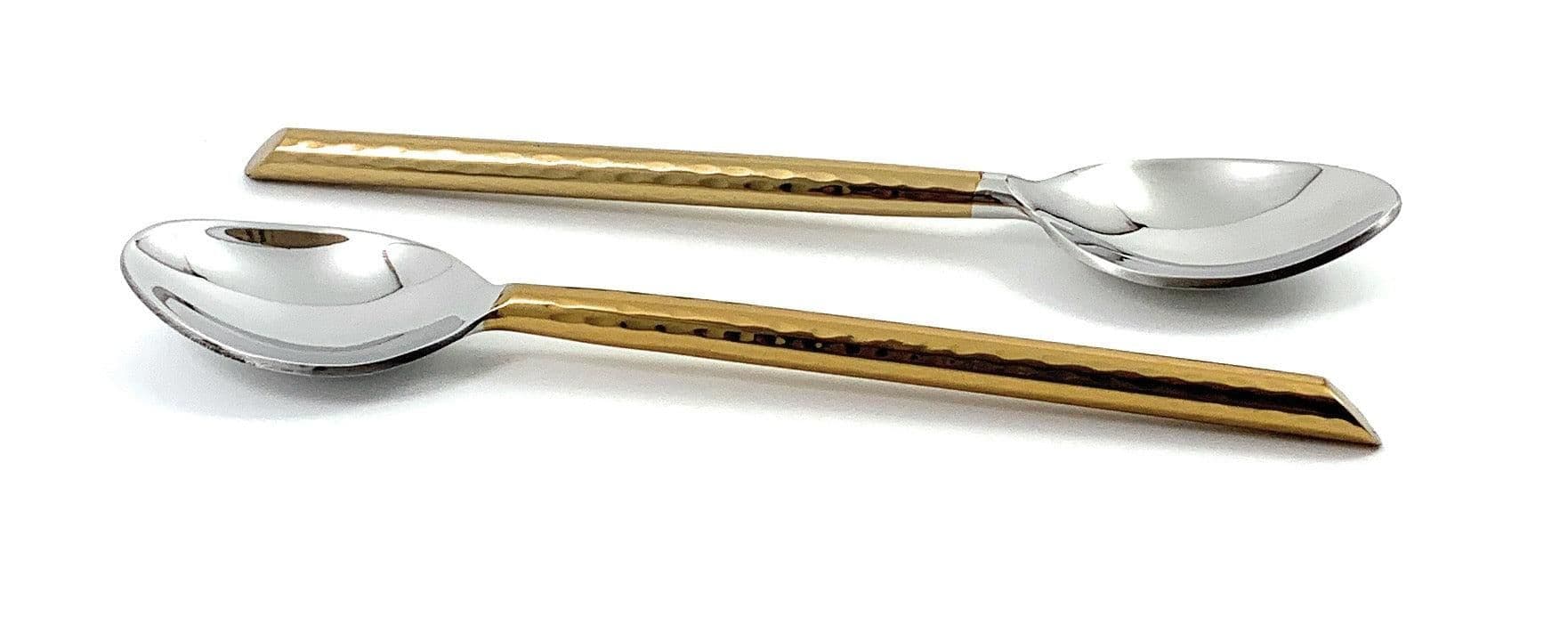 image-Vibhsa Golden Silverware Teaspoons/Dessert Spoons Set of 6