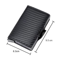 image-Rfid Blocking Protection Men id Credit Card Holder Wallet Leather Metal Aluminum Business Bank Card Case CreditCard Cardholder