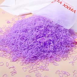 image-500/1000/2000pcs Girls Colourful Disposable Rubber Band Hair Ties Headband Children Ponytail Holder Bands Kids Hair Accessories