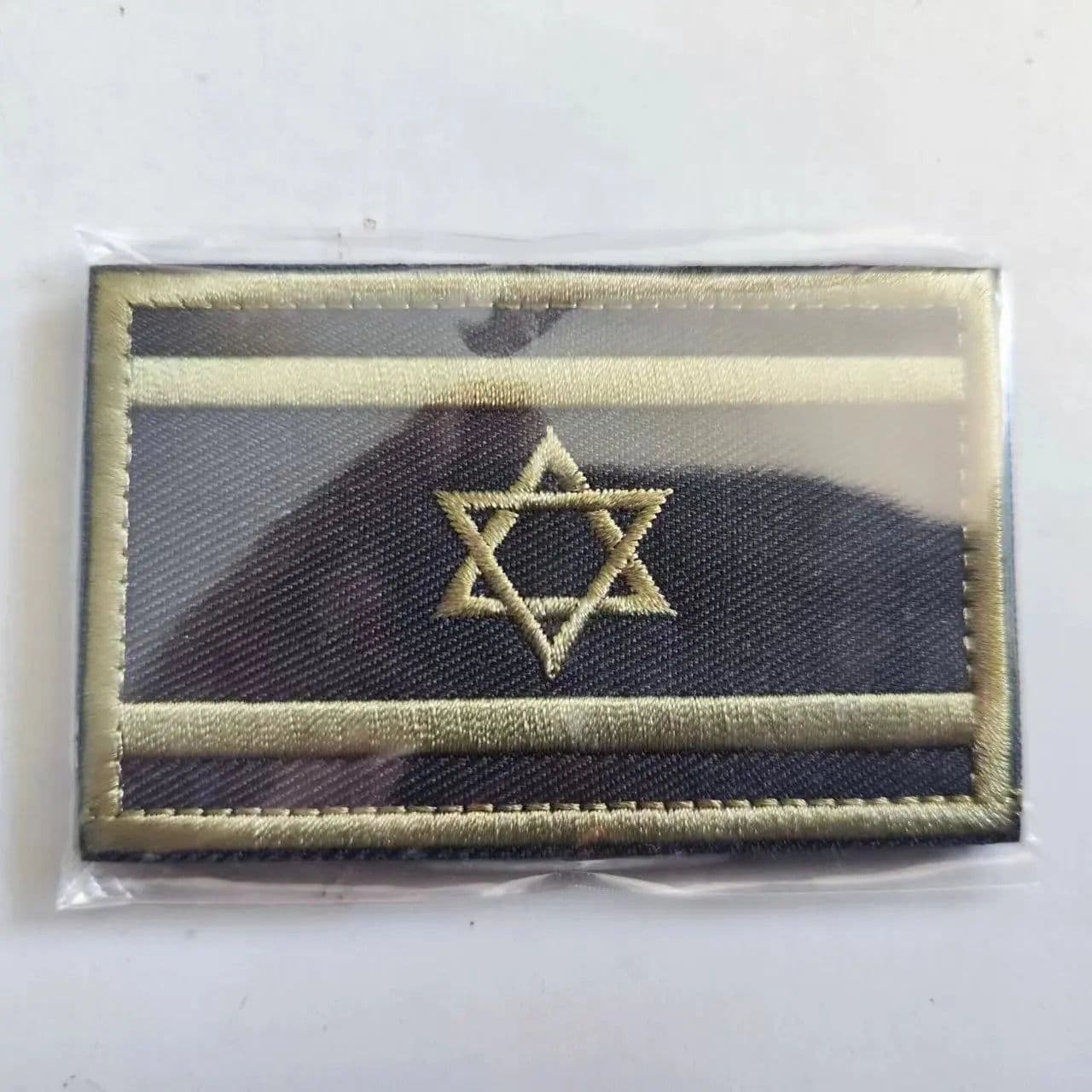 image-1pcs Embroidery Israel Flag Brassard Tactical Patch Cloth Punisher Armband Army Hook And Loop Emblem Morale Combat Badge
