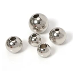 image-100pcs 2 mm-12 mm 316L Stainless Steel Beads European Ball Metal Big Hole Spacer Beads for Jewelry Making Diy Bracelet Necklace