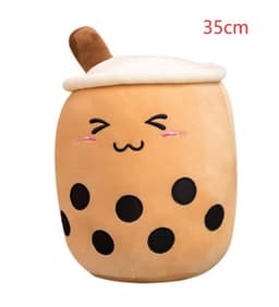 image-Cute Fruit Drink Plush Stuffed Soft Strawberry Milk Tea Plush Boba Tea Cup Toy Bubble Tea Pillow Cushion Kids Gift