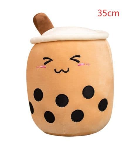 image-Cute Fruit Drink Plush Stuffed Soft Strawberry Milk Tea Plush Boba Tea Cup Toy Bubble Tea Pillow Cushion Kids Gift