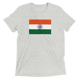 image-Drapeau de l'Inde - T-shirt unisexe triblend-ras du cou